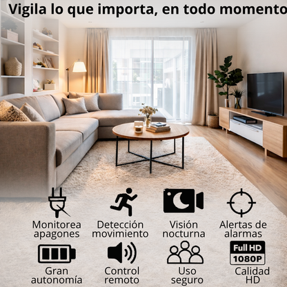 Mini Cámara de Vigilancia WiFi 1080P